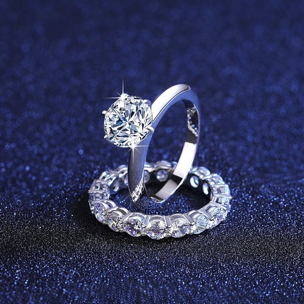 Certified 2ct. t.w. Diamond Wedding Ring Set - Picture 5 of 17